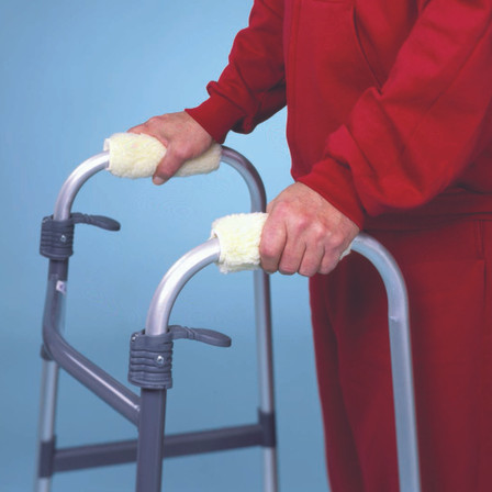 sheepskin style walker grips