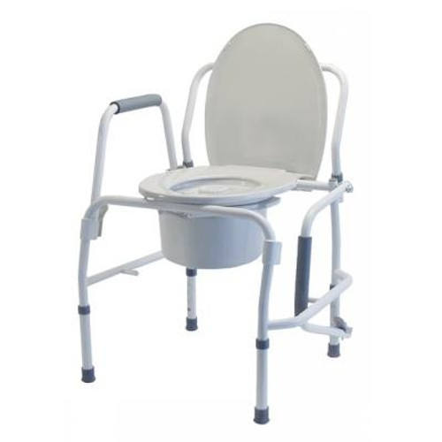 Silver Collection 3-n-1 Steel Drop Arm Commode with Back Bar