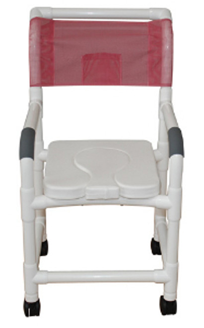 MJM Shower Chair with Soft Seat Deluxe Dual Usage with Removable Center Section