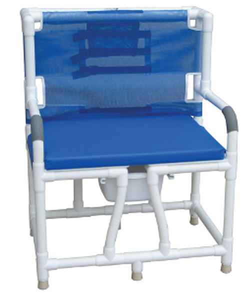 MJM Bariatric Bedside Commode Chair with Cushion Seat