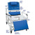 MJM Bariatric 30" Reclining Shower Chair with Elongated Open Front Soft Seat, Sliding Footrest, and Square Pail