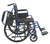 Drive Blue Streak Manual Wheelchair - 18" with Flip Back Desk Arms and Swing-away, Footrests - Blue