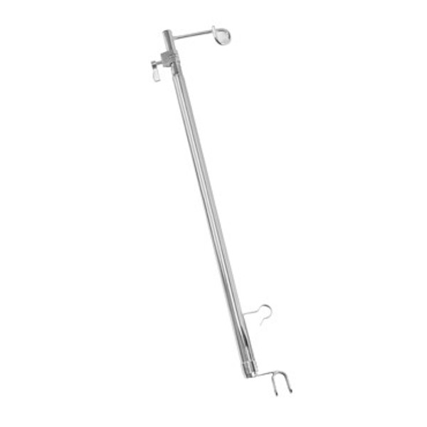 Wheelchair Telescoping IV Rod, Extends from 31" to 56"