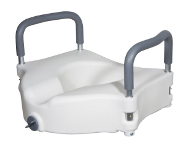 Drive Elevated Raised Toilet Seat with Removable Padded Arms 