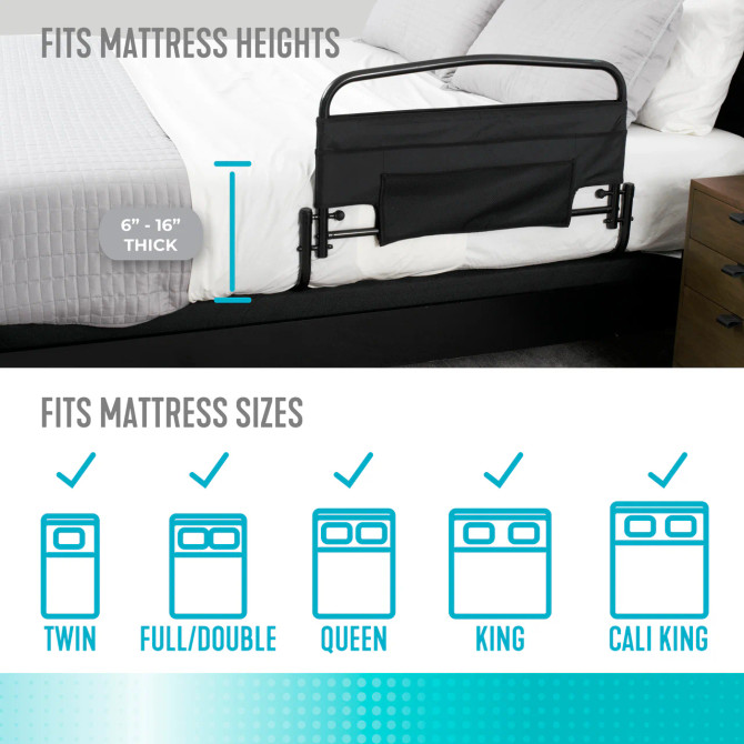 30'' Safety Bed Rail & Padded Pouch