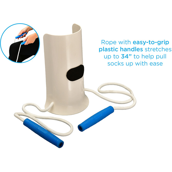 Molded Sock Aid with Two Handles