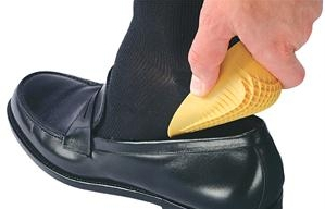Photo of heel cups in a shoe