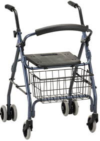 Photo of a four-wheeled walker