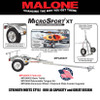 Malone MicroSport™XT Trailer with Aluminum Wheels, Aluminum Fenders and Retractable Tongue Kit