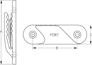 Clam Cleat Fine Line Port