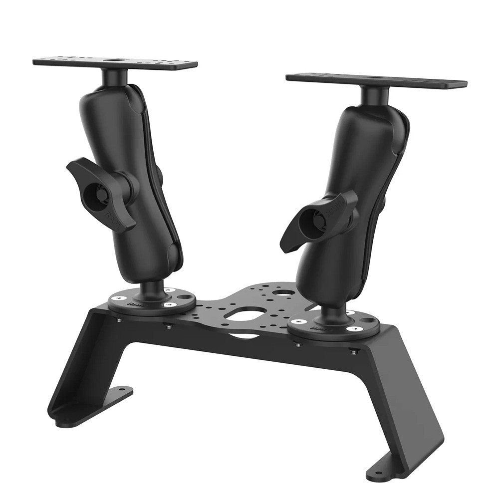 RAM Mount RAM Fishfinder Deck Kit w\/Dual Marine Electronic Mount [RAM-FF1-D-115-2]