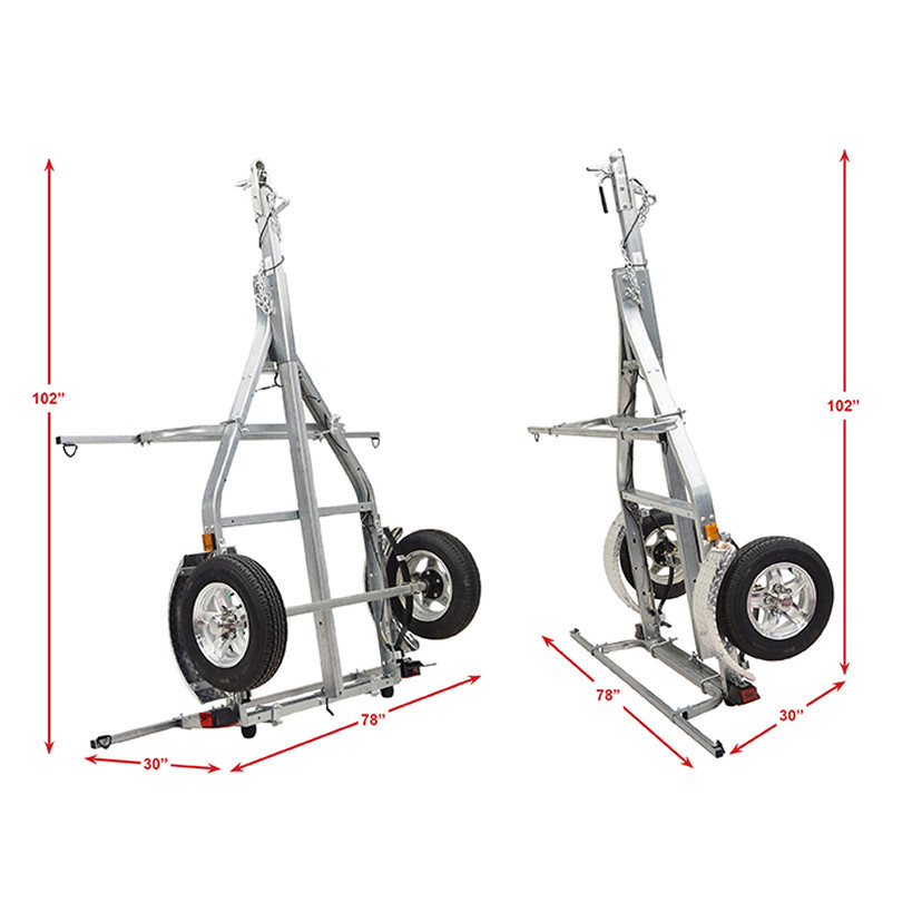 Malone MicroSport™XT Trailer with Aluminum Wheels, Aluminum Fenders and Retractable Tongue Kit