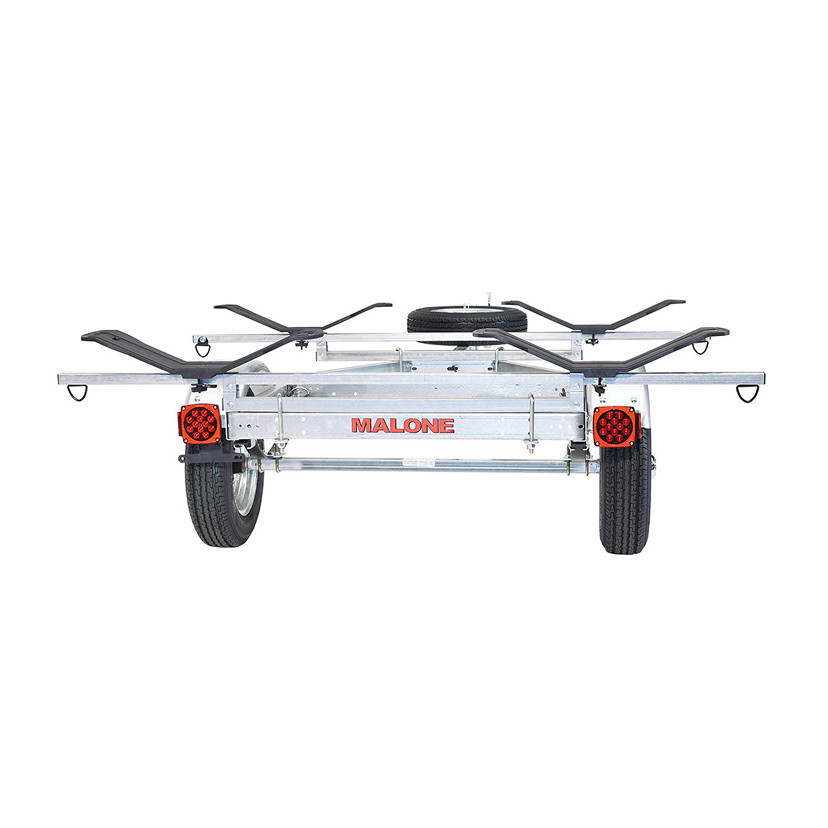 Malone MicroSport™ LowBed™ 2 Kayak Trailer Package (2 Sets MegaWings™ & Spare Tire)