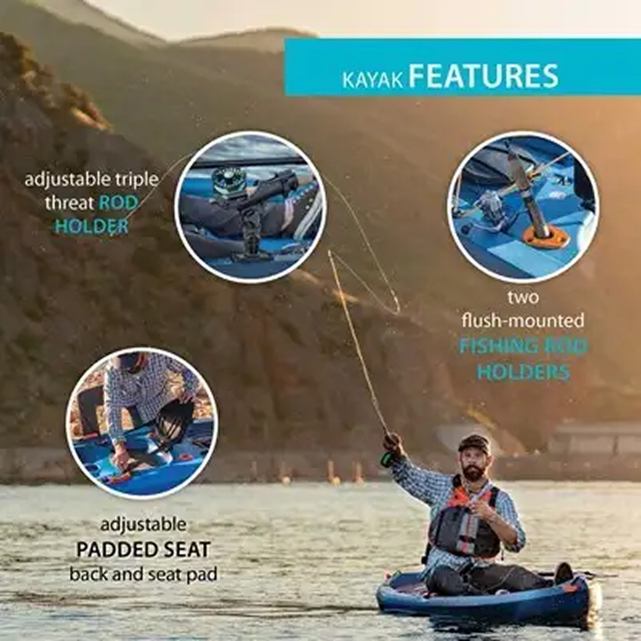 Lifetime Tamarack Angler 10 ft Fishing Kayak (Paddle Included), 91030