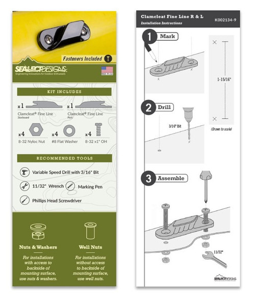 Clam Cleat Fine Line Starboard