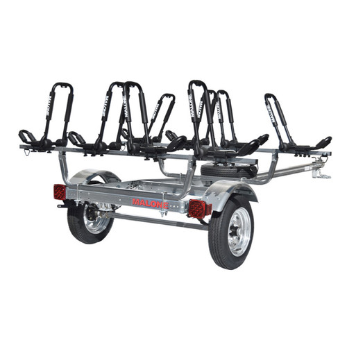 Malone MicroSport™ 4 Kayak Trailer Package (4 Sets J-Racks, Spare Tire)