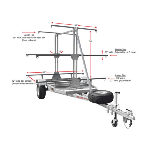 Malone MegaSport™ Outfitter 3-Tier Trailer