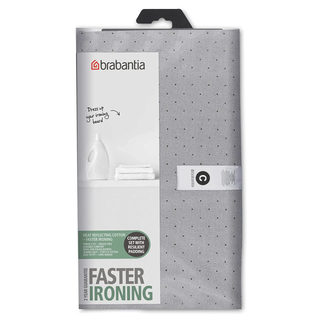 Brabantia Ironing Board Cover - Size C (49" x 18") Complete Set with Heat  Reflecting Cover - Hard To Find Items