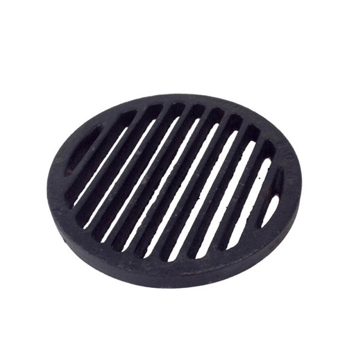 Round 6-7/8 in. Black Cast Iron Floor Drain Cover