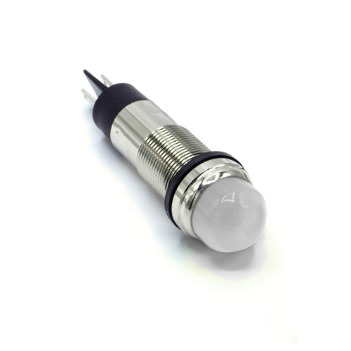 656 LED PMI 0.500" Domed, White, 28 VDC, QuickConnect Trmls