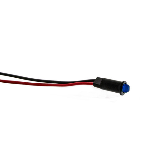 558 LED PMI 0.155-0.158" Blue, Tintd, Diff, 3.2 VDC, 6" PVC-Free Wire Leads, 26 AWG, Ext Resist Req