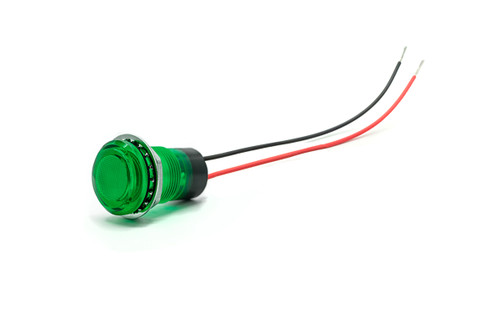 657 LED PMI 0.687" Flat, Green, Tintd, Diff, 24 VDC, Watertight