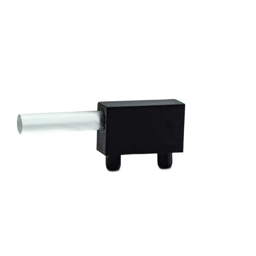 515 Optopipe® Light Pipe, Single 3mm Right Angle w Shield .200" CL to PCB x .590" L - PF