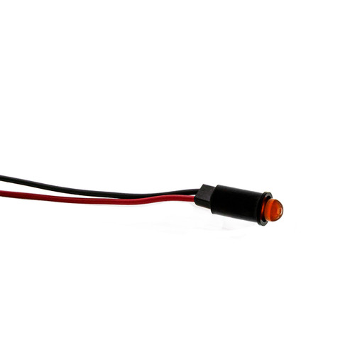 559 LED PMI 0.250" Orange, Tintd, Diff, 1.9 VDC, 6" PVC-Free Wire Leads, 24 AWG, Ext Resist Req