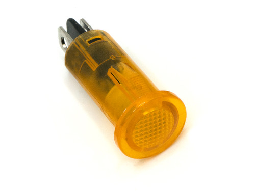 655 LED PMI 0.500" Flat, Yellow, Snap-in, 12 VDC, QuickConnect Trmls, 250 Faston