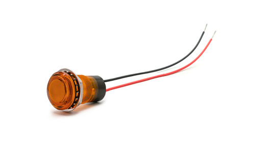 657 LED PMI 0.687" Flat, Orange, Tintd, Diff, 5 VDC, Watertight
