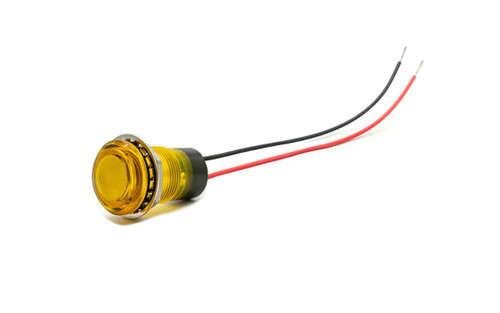 657 LED PMI 0.687" Flat, Yellow, Tintd, Diff, 24 VDC, Watertight