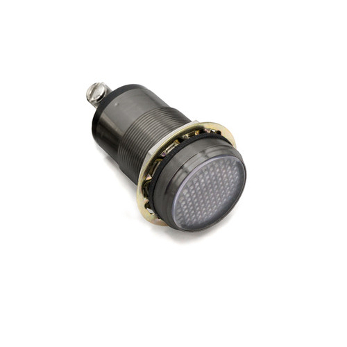 556 LED PMI C1D2 1" Flat Cyan, 12 VDC Black Nickel