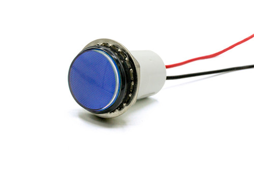 557 LED PMI 0.687" Flat, Blue, 5 VDC, Low Int, Watertight