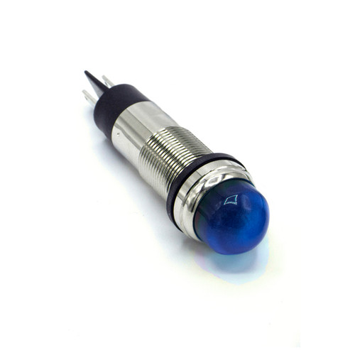 656 LED PMI 0.500" Domed, Blue, 28 VDC, QuickConnect Trmls