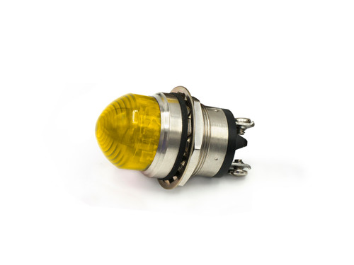 556 LED PMI C1D2 1" Domed Yellow, 24 VDC