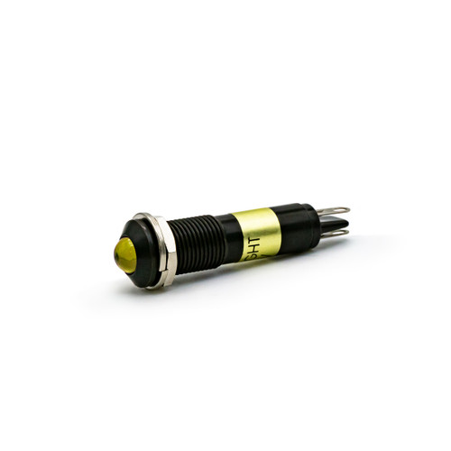 609 LED PMI 0.374" Yellow, Protruding, 6 VDC, Black Plated