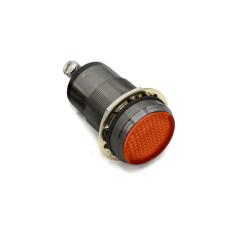 556 LED PMI  1" Flat Orange, 12 VDC Black Nickel