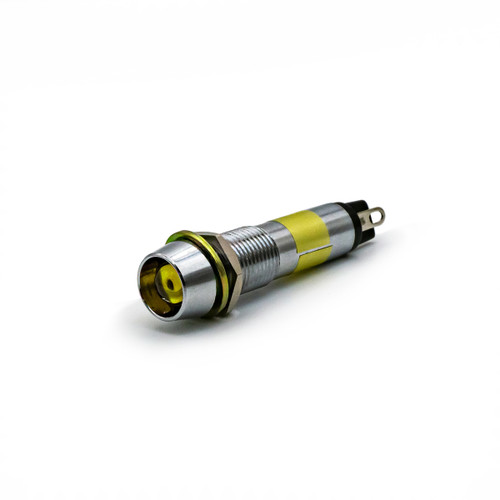 609 LED PMI 0.374" Yellow, Recessed, 6 VDC, Chrome