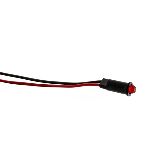 558 LED PMI 0.155-0.158" Red, Tintd, Diff, 1.8 VDC, 6" PVC-Free Wire Leads, 26 AWG, Ext Resist Req