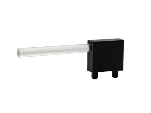 515 Optopipe® Light Pipe, Single 3mm Right Angle w Shield .350" CL to PCB x 1.181" L - PF