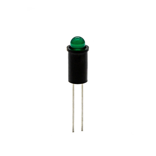 559 LED PMI 0.250" Green, Tintd, Diff, 5 VDC, Straight Leads