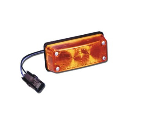 18 Series 12V Amber Aux. Side Turn 2 Pos. Weatherpack - 12015792 Connector and Loom Tubing