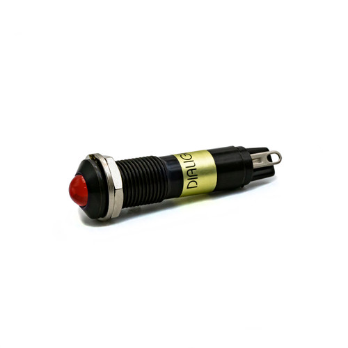 609 LED PMI 0.374" Red, Protruding, 12 VDC, Black Plated