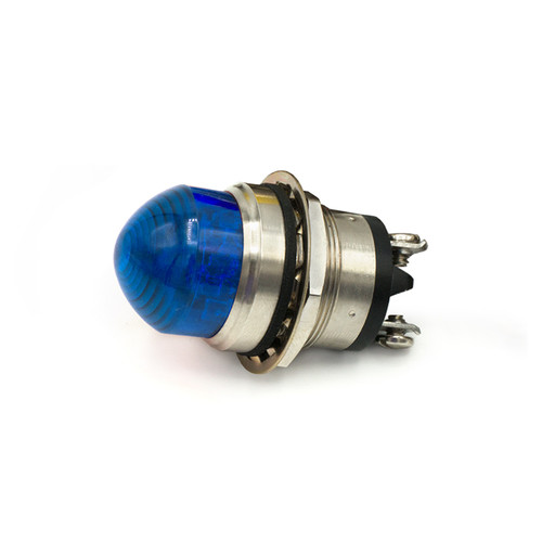 556 LED PMI  1" Domed Blue, 12 VDC