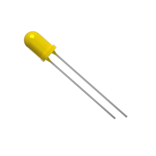 521 Series 5.0mm Yellow  583nm  1.8mcd  50 Deg Discrete LED Lamp