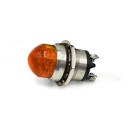 556 LED PMI  1" Domed Orange, 12 VDC