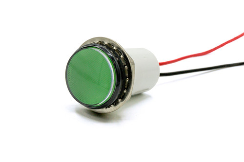 557 LED PMI 0.687" Flat, Green, 28 VDC, High Int, Watertight