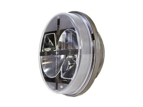 HLD Series 10-30V White Dual Beam 3 Pos. Metripack 280 - 15300003-B Connector with Loom Tubing 12 Year Warranty Heated Lens