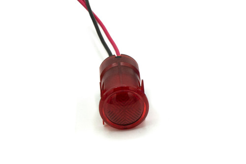 654 LED PMI 0.657" Flat, Red, Snap-in, 12 VDC