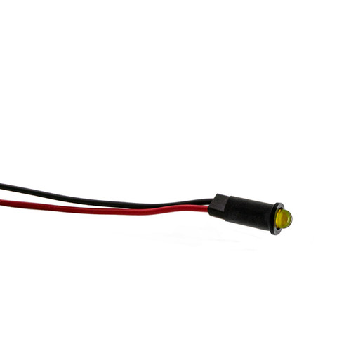 558 LED PMI 0.155-0.158" Yellow, Tintd, Diff, 2.1 VDC, 14" Wire Leads, 26 AWG, Ext Resist Req